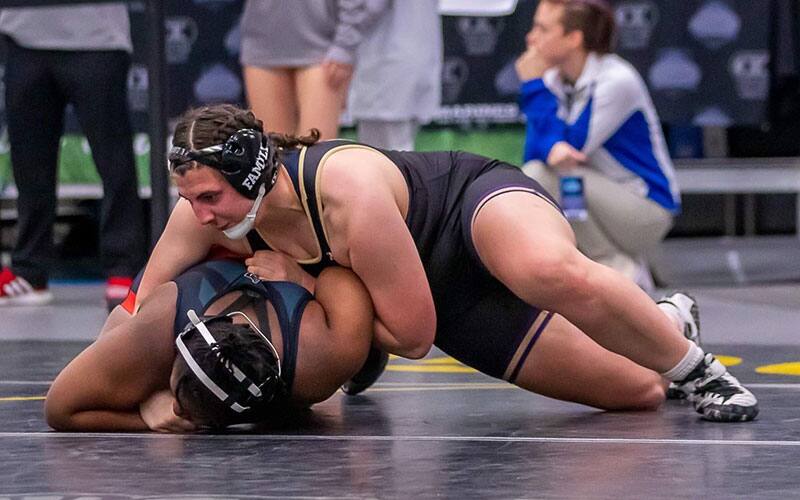 Sydnee Kimber (McKendree) runs a bar arm at the 2022 NCWWC Nationals