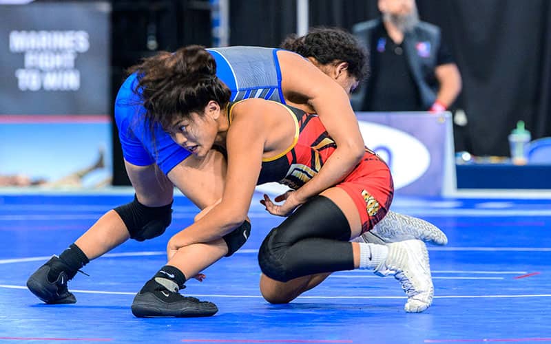 Sterling Dias (NV) in on a shot during 2022 Junior Nationals.