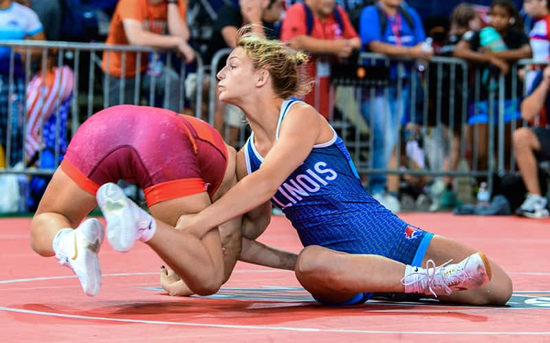 Alexis Janiak (IL) competing in 2022 Junior Nationals.