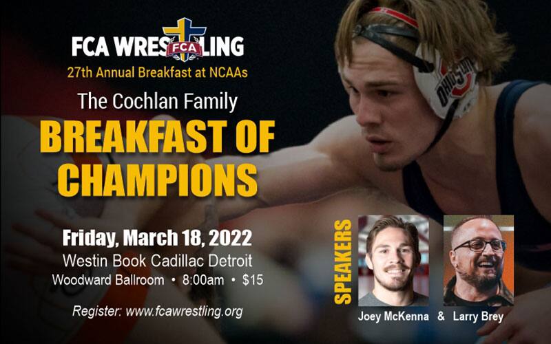 Graphic for 2022 FCA Breakfast, with Joey McKenna as the speaker
