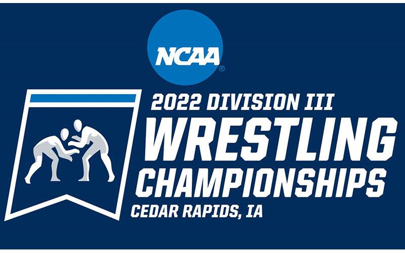 Logo for the 2022 NCAA Div. III National Wrestling Championships in Cedar Rapids, Iowa