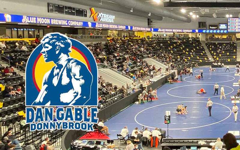 Graphic for the Dan Gable Donnybrook, with Xtream Arena in the background