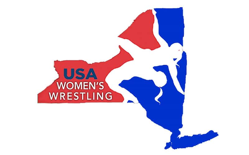 New York USA Wrestling logo with Women's Wrestling in graphic