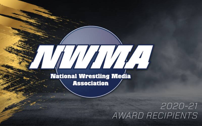 Graphic for 2021 National Wrestling Media Association awards