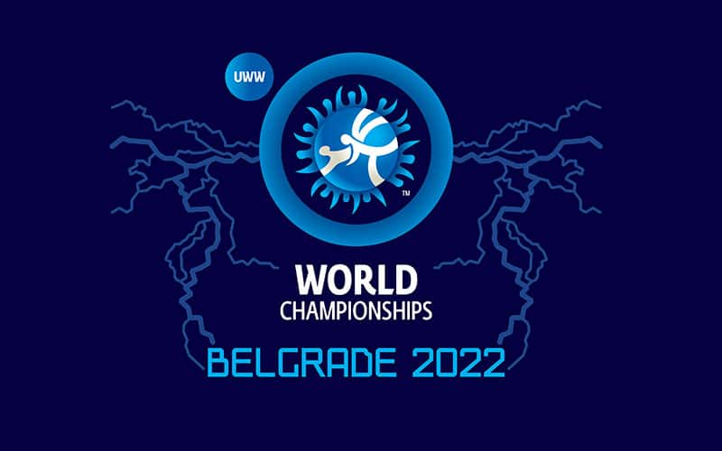 2022 World Championships logo with blue background