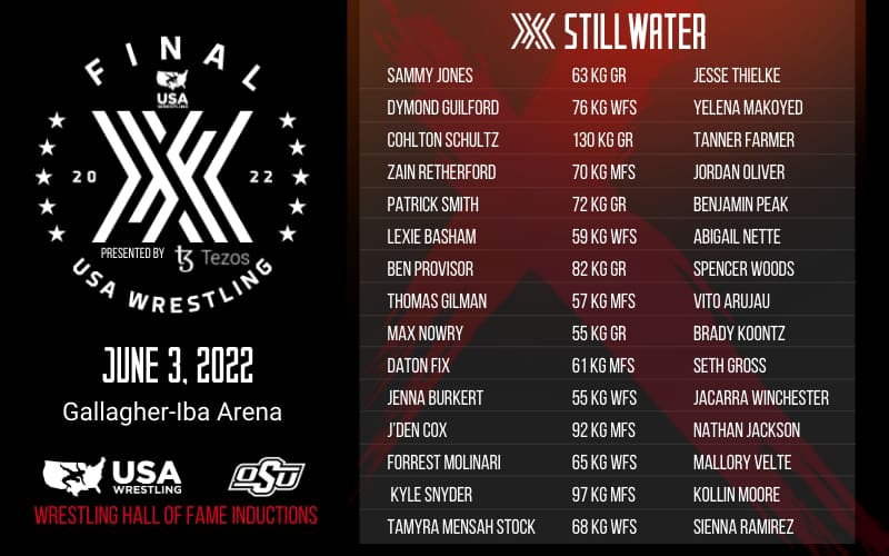 Graphic for competitors at Final X Stillwater