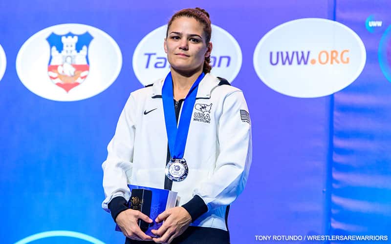 Kayla Miracle (USA), 2022 World silver medalist at 62 kg