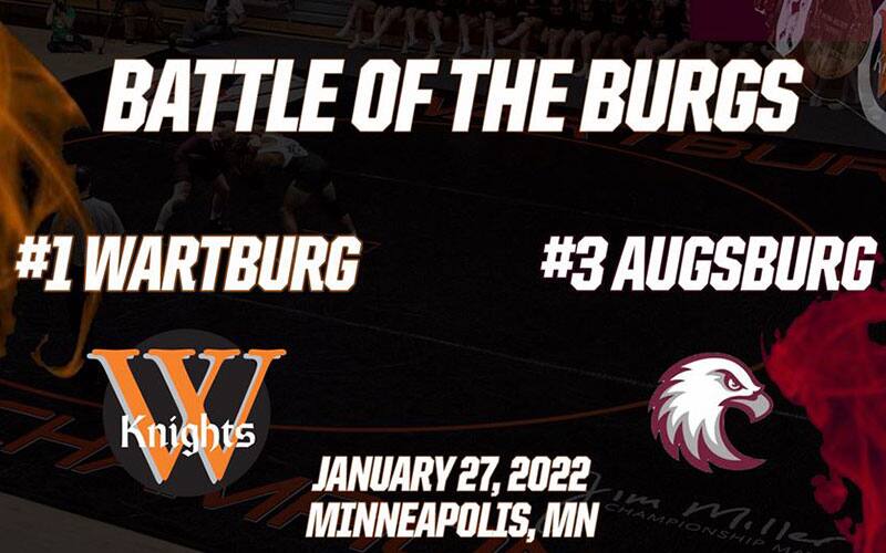 Graphic for Wartburg vs. Augsburg Battle of the Burgs match in 2022