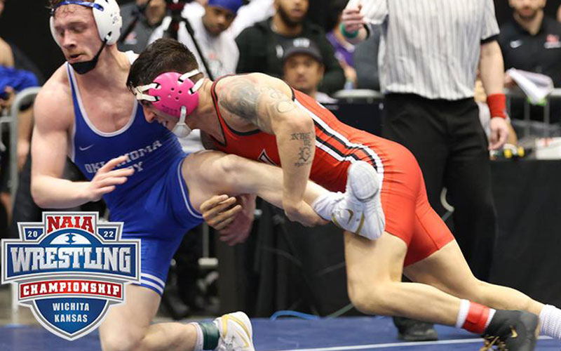 Grand View men's wrestling graphic from 2022 NAIA Championships