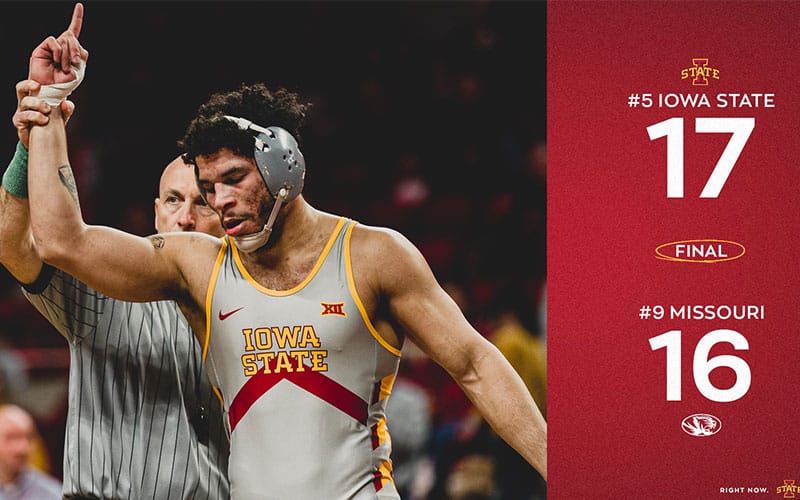 Iowa State over Missouri graphic