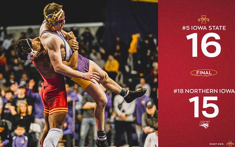 Graphic for Iowa State over UNI, 16-15