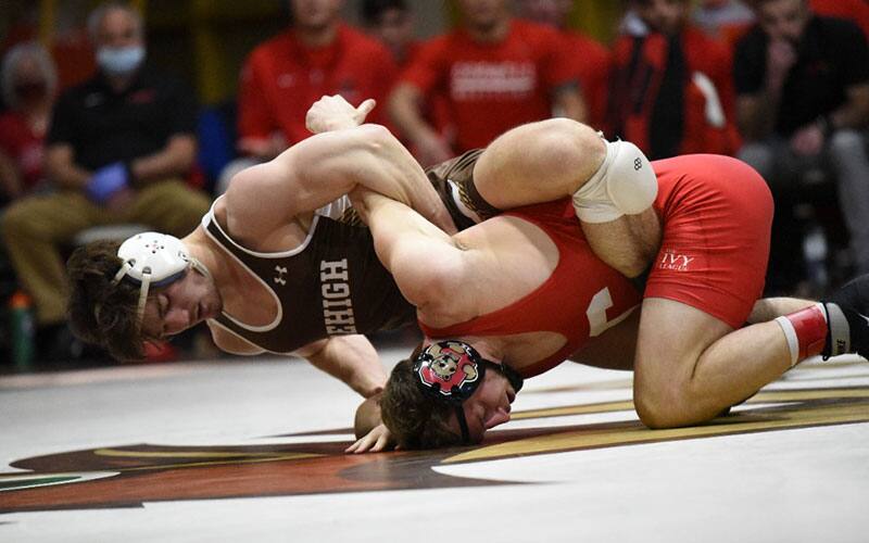 Action from Lehigh vs. Cornell dual meet on January 8, 2022