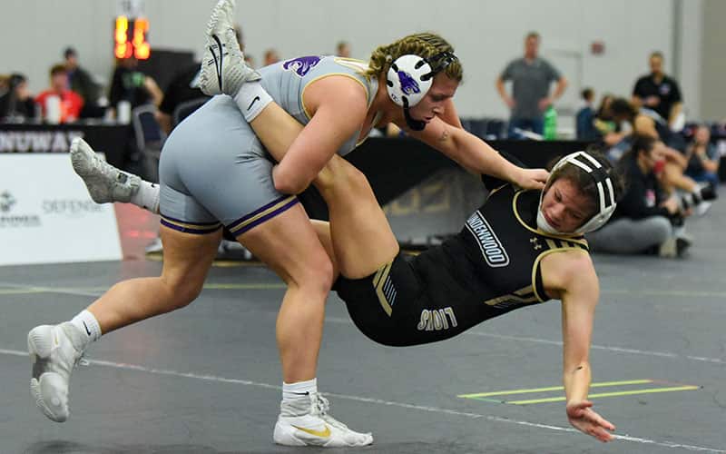 McKendree women's wrestling action from National Duals