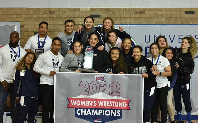 2022 Cascade Collegiate Conference Women's Wrestling Champions - Menlo College