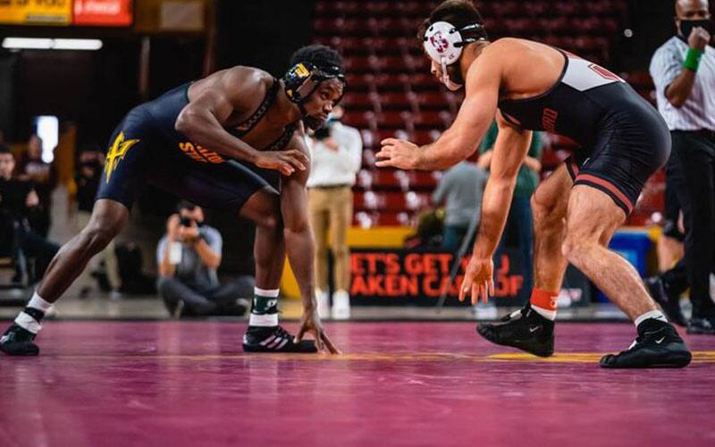 Action image from match between Arizona State and Stanford