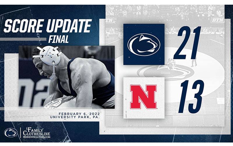 Graphic for the Penn State win over Nebraska, 21-13