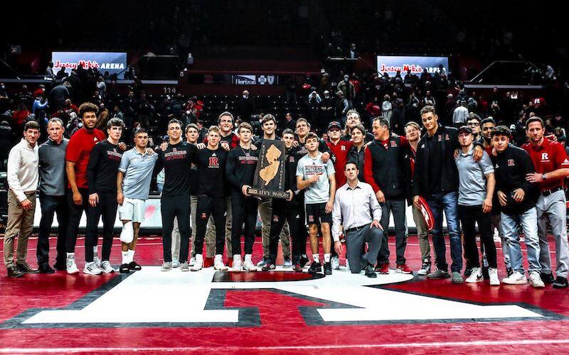 Rutgers team celebrates senior night ceremony