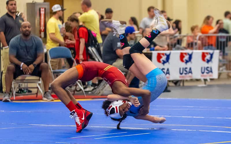 Beautiful back arch throw from the 2022 USMC Women's Nationals in the youth divisions