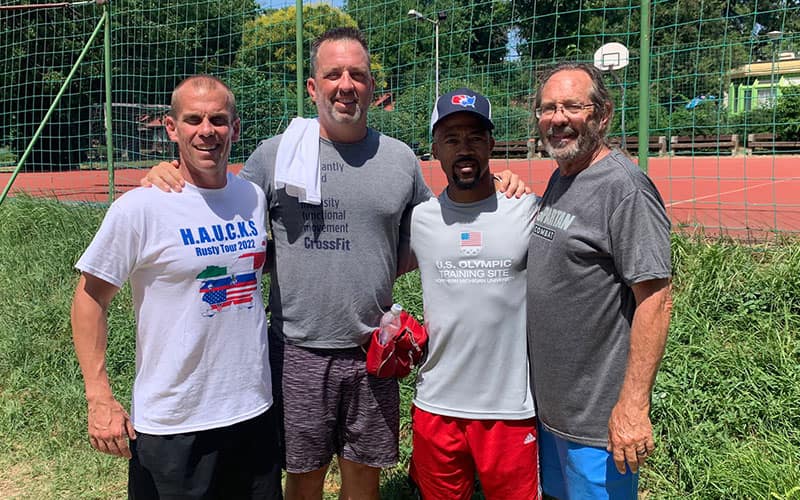 Gold Coaches Marty Hauck (Missouri), Danny Struck (Indiana), Brian Church (Ohio) and Rusty Davidson (New Mexico)