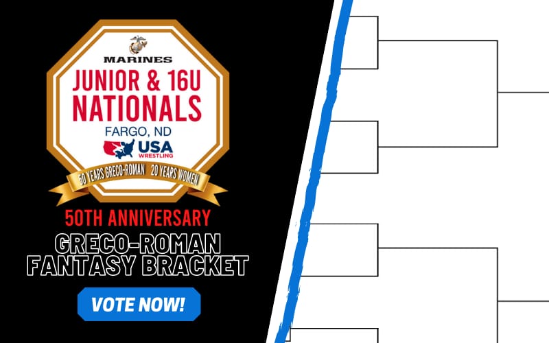 Initial graphic about Junior Nationals Greco-Roman Fantasy bracket