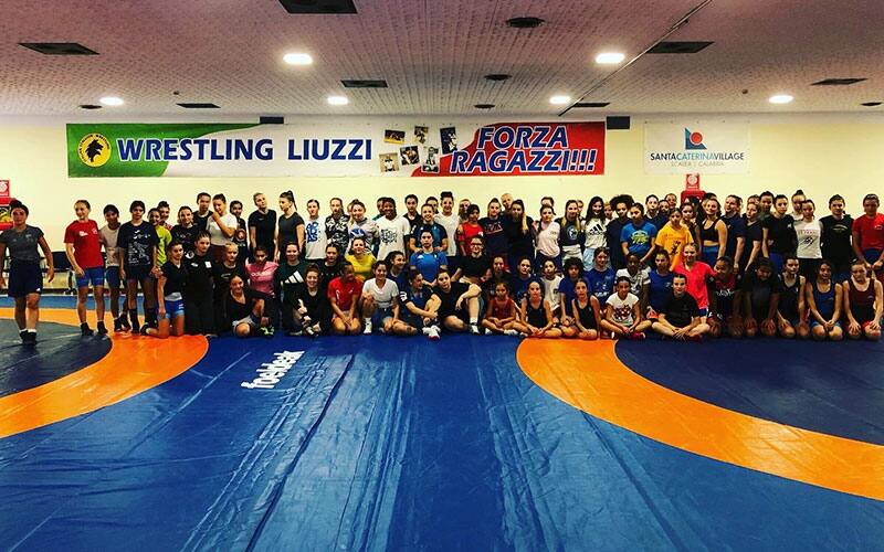 Campers at the Italian Stallion Wrestling Camp in Italy
