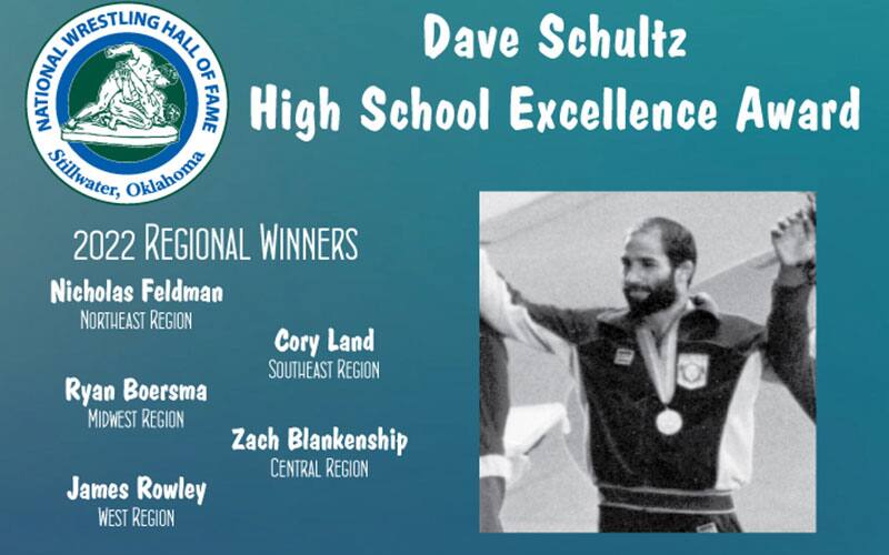 2022 Dave Schultz High School Excellence Regional winners graphic