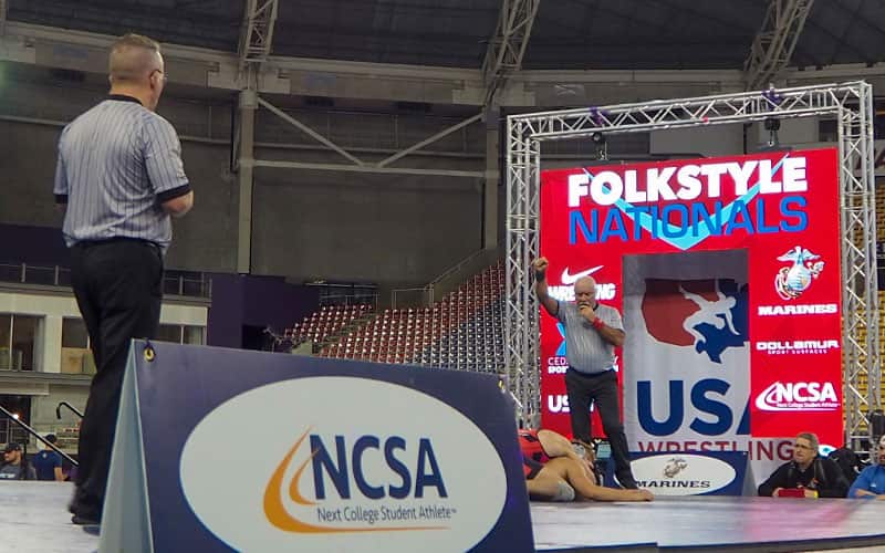 Stage shot from USA Wrestling Folkstyle Nationals