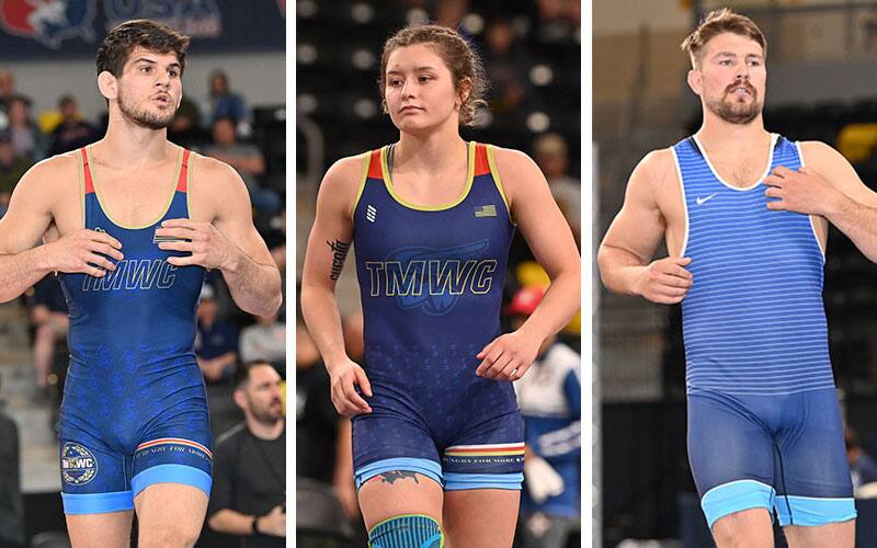 Competition portraits of Joey Lavallee, Cameron Guerin, Hayden Maley at World Team Trials Challenge Tournament