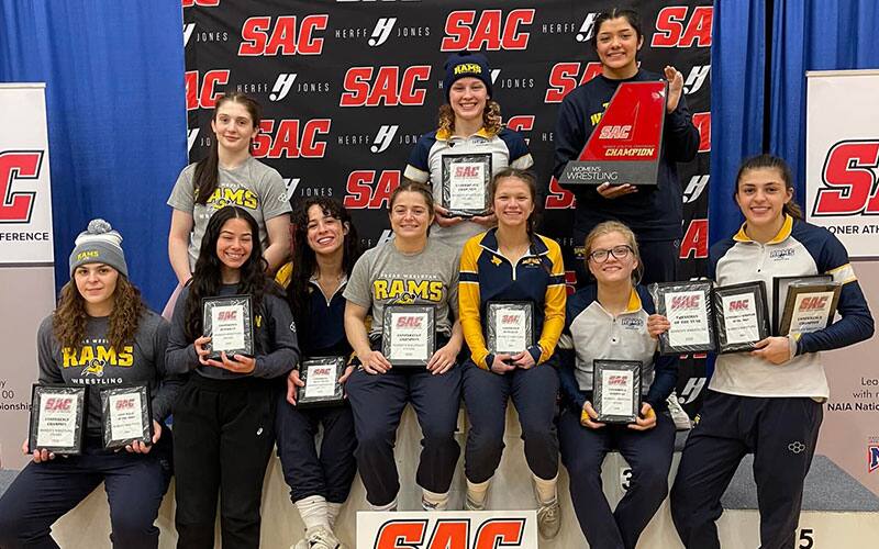 2022 Sooner Athletic Conference women's wrestling champions, Texas Wesleyan
