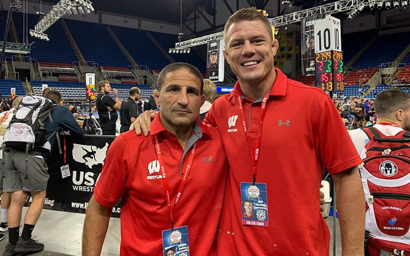 Wisconsin coaches Chris Bono and Jon Reader