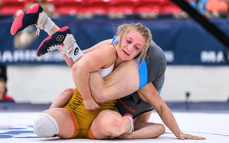 Felicity Taylor competing at the 2022 U.S. Open